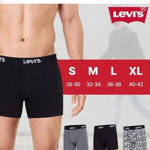 NWT Levi's Men's Black Boxer Briefs Size XL